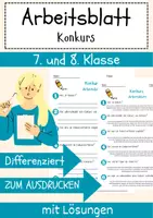 Vorschau - Arbeitsblätter - Konkurs Arbeitsblatt 7. & 8. Klasse Insolvenz AB mit Lösungen - Deckblatt