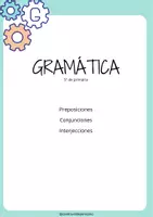 Vista previa - Hojas de trabajo - Preposiciones, conjuciones e interjeciones - Portada
