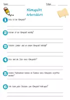 Vorschau - Arbeitsblätter - Klimapakt Arbeitsblatt 7. & 8. Klasse Klimaziele AB mit Lösungen - Seite 1