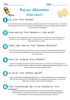 Vorschau - Arbeitsblätter - Pariser Abkommen Arbeitsblatt 7. & 8. Klasse Umweltabkommen AB mit Lösungen - Seite 2