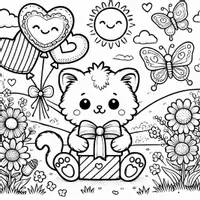 anteprima - Materiale per pittura e bricolage - Disegni da Colorare San Valentino (50 Illustrazioni) - Pagina 2
