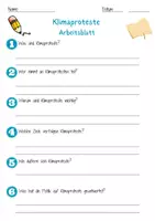 Vorschau - Arbeitsblätter - Klimaproteste Arbeitsblatt 7. & 8. Klasse Umweltabkommen AB mit Lösungen - Seite 1