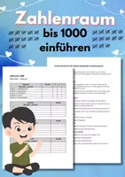 Vorschau - Arbeitsblätter - Zahlen bis 1000: zählen und ordnen/Zahlenraum erkunden/Laufzettel für Stationen - Deckblatt
