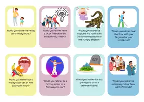 Vorschau - Aufgabenkarten - Would you rather conversation cards - Deckblatt