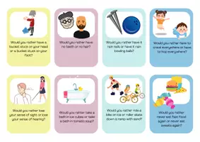 Vorschau - Aufgabenkarten - Would you rather conversation cards - Seite 2