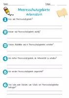 Vorschau - Arbeitsblätter - Meeresschutzgebiete Arbeitsblatt 7. & 8. Klasse Überfischung AB mit Lösungen - Seite 1