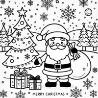 anteprima - Materiale per pittura e bricolage - Natale Disegni da Colorare (50 Illustrazioni) - Pagina 2