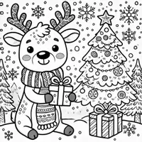 anteprima - Materiale per pittura e bricolage - Natale Disegni da Colorare (50 Illustrazioni) - Pagina 3