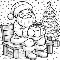 anteprima - Materiale per pittura e bricolage - Babbo Natale Disegni da Colorare (50 Illustrazioni) - Pagina 2