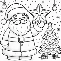 anteprima - Materiale per pittura e bricolage - Babbo Natale Disegni da Colorare (50 Illustrazioni) - Pagina 3