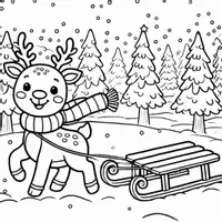 anteprima - Materiale per pittura e bricolage - Inverno Disegni da Colorare (50 Illustrazioni) - Pagina 1