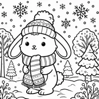 anteprima - Materiale per pittura e bricolage - Inverno Disegni da Colorare (50 Illustrazioni) - Pagina 3