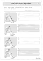 Vorschau - Arbeitsblätter - Lesen mit der Leserutsche und Wort aufschreiben 10 ABs - Seite 2