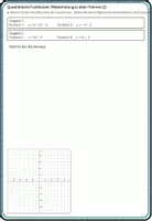 Vorschau - Arbeitsblätter - Quadratische Funktionen Übungen zu allen Themen - Seite 1