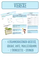 Vorschau - Arbeitsblätter - Vierecke - Deckblatt