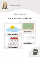 Vorschau - Poster - Klassendienste - Deckblatt