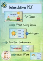 Vorschau - Interaktives Material - Lies genau - Frühling - interaktive PDF für Klasse 1 - Deckblatt