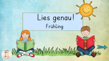 Vorschau - Interaktives Material - Lies genau - Frühling - interaktive PDF für Klasse 1 - Seite 1
