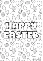 Vorschau - Mal- und Bastelvorlagen - Ostern | Ausmalbilder | Doodle Hintergrund - Seite 2