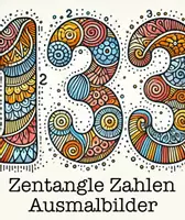 anteprima - Materiale per pittura e bricolage - Numeri Disegni da Colorare Zentangle 0-20 (21 Illustrazioni) - Pagina di copertina