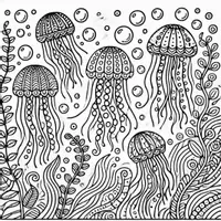 anteprima - Materiale per pittura e bricolage - Zentangle Sottomarino Disegni da Colorare (50 illustrazioni) - Pagina 1