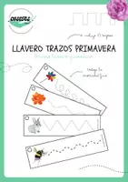 Vista previa - Tarjetas / Manipulativos - LLAVERO TRAZOS PRIMAVERA - Portada