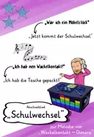 Vorschau - Aufgabenkarten - Abschiedslied "Wackelkontakt" -> Schulwechsel - Deckblatt