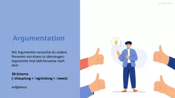 Vorschau - Präsentationen/Tafelbilder - Argumentation - Erklärung der 3B-Regel (Erörterung) - Seite 1
