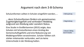 Vorschau - Präsentationen/Tafelbilder - Argumentation - Erklärung der 3B-Regel (Erörterung) - Seite 3
