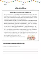 Vorschau - Arbeitsblätter - Mediation London Food Festival - Deckblatt