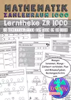 Vorschau - Unterrichtsreihen - Zahlenraum bis 1000 Lerntheke 140325 - Deckblatt