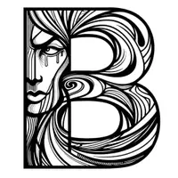 förhandsvisning - ABC Målarbok: Expressionistiska Bokstäver - sida 2