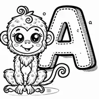 förhandsvisning - ABC-Djur Målarbok (26 Målarbilder) - sida 1