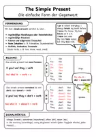 Vorschau - Arbeitsblätter - The Simple Present - Merkblatt / Poster - zwei Informationsdichten für verschiedene Jahrgangsstufen - Seite 3