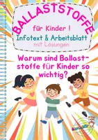 Vorschau - Arbeitsblätter - Ballaststoffe - warum sie für Kinder wichtig sind! - Deckblatt