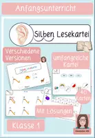 Vorschau - Arbeitsblätter - Silben Lesekartei - Erstlesen im Anfangsunterricht - Deckblatt