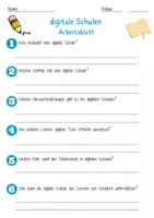 Vorschau - Arbeitsblätter - digitale Schulen Arbeitsblatt 7. & 8. Klasse E-Learning AB mit Lösungen - Seite 1