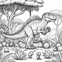 förhandsvisning - Dinosaurie Målarbok (50 Målarbilder) - sida 1