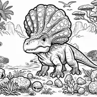 förhandsvisning - Dinosaurie Målarbok (50 Målarbilder) - sida 3