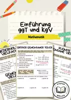 Vorschau - Arbeitsblätter - Größter gemeinsamer Teiler & Kleinstes gemeinsames Vielfaches – Verständlich erklärt mit Übungen - Deckblatt