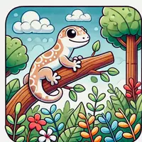 förhandsvisning - Gecko Målarbok (50 Målarbilder) - försättsblad