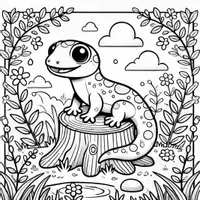 förhandsvisning - Gecko Målarbok (50 Målarbilder) - sida 1