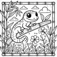 förhandsvisning - Gecko Målarbok (50 Målarbilder) - sida 2
