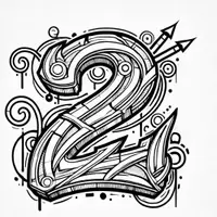 förhandsvisning - Graffiti Siffror Målarbok (11 Målarbilder) - sida 3