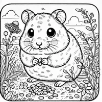 förhandsvisning - Hamster Målarbok (50 Målarbilder) - sida 2