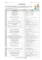 Vorschau - Arbeitsblätter - My school life - Schreibaufgabe / speaking activity (passend zu Orange Line 1 Unit 2) - Deckblatt