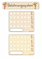 Vorschau - Lehrpläne/Lehrermaterial - Belohnungssystem für Klassen - Safari mit Giraffen - Seite 1