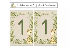 Vorschau - Lehrpläne/Lehrermaterial - Fahrkartensytem - Werkarbeit oder Stationen Safariklassen - Seite 1