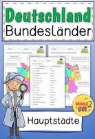 Vorschau - Arbeitsblätter - Bundesländer/ Landeshauptstädte / Arbeitsblatt - Deckblatt