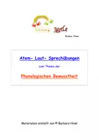 Vorschau - Fördermaterial/Inklusion - Atem-Laut- Sprechübungen für die Phon. Bewusstheit - Deckblatt